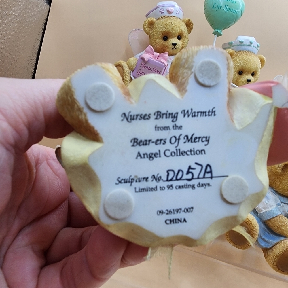 7 Nurses Bear-ers Of Mercy Angel Bears 3" Resin Figurine Lot Bearers - Picture 8 of 9